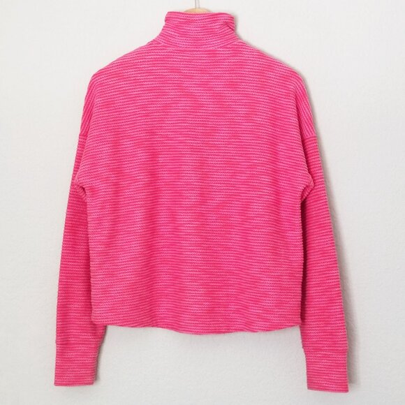 Sweaty Betty Rest Up Textured Half Zip Pullover Sweatshirt Tulip Red Pink S $128 - Picture 10 of 16